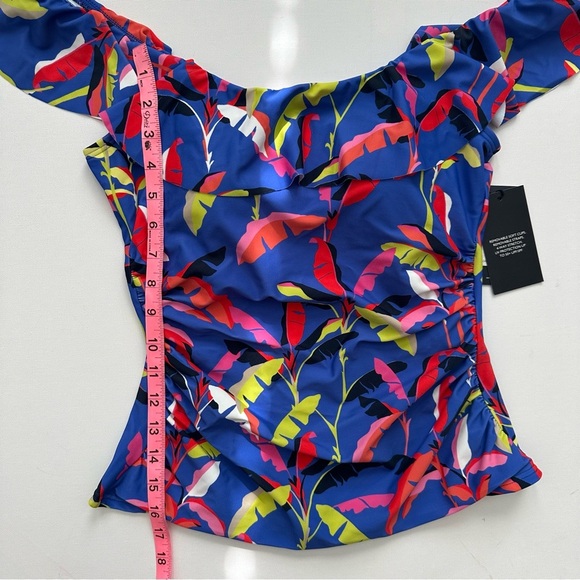Tommy Hilfiger Vibrant Off-Shoulder Ruffle Tankini Size M - Picture 12 of 13